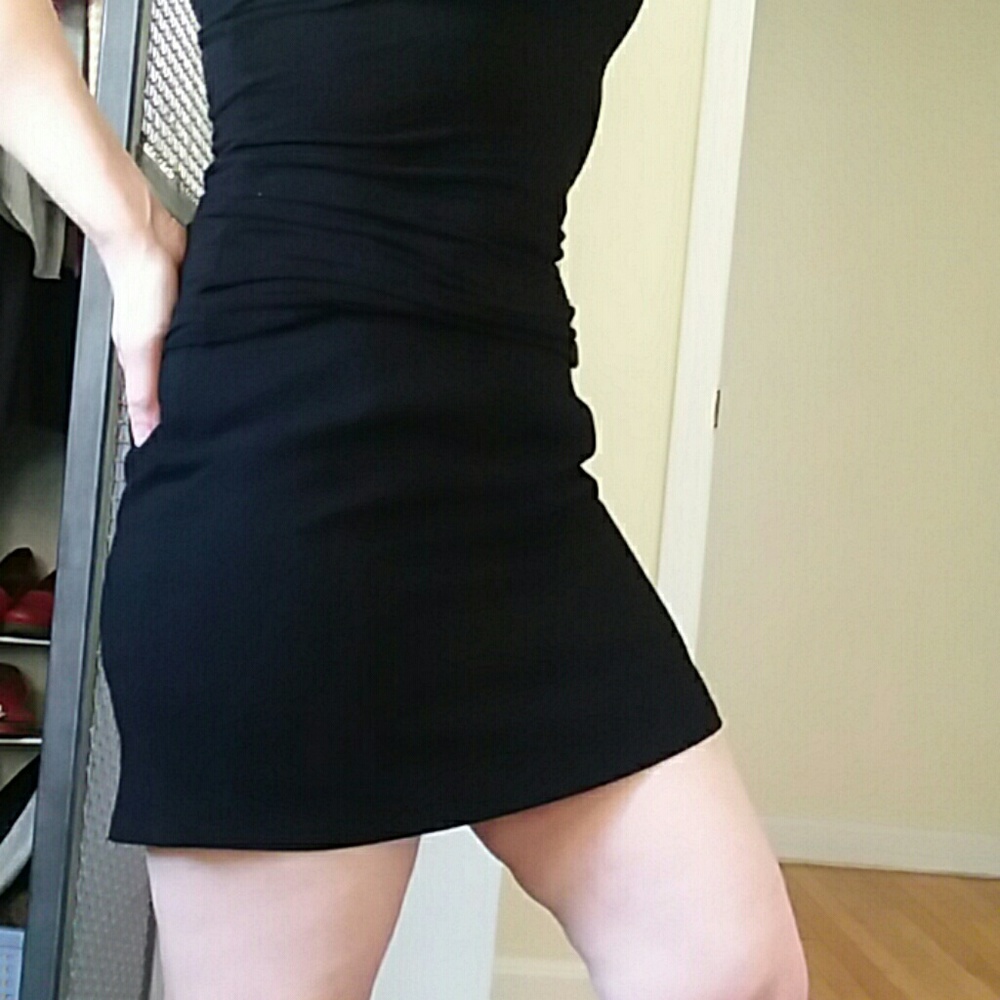 Everly black mini skirt